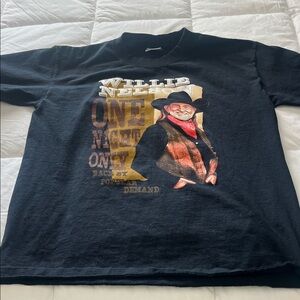 Willie Nelson Black Graphic T-Shirt